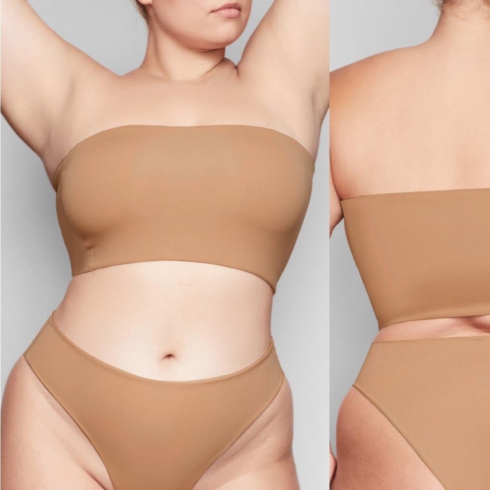 SKIMS Fits Everybody Bandeau Bralette Ochre